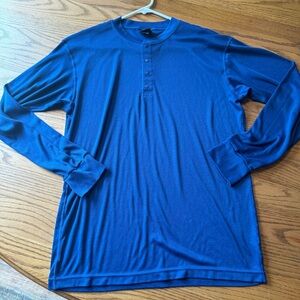 Vintage Patagonia Capilene Shirt Men's L Long Snap Henley Base Layer Made in USA
